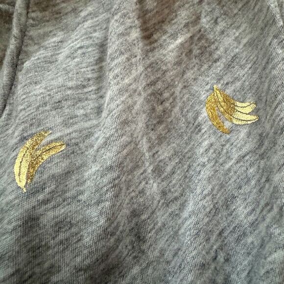 J. Crew gray sleeveless T-shirt with gold foil banana design S NWOT - Picture 10 of 12